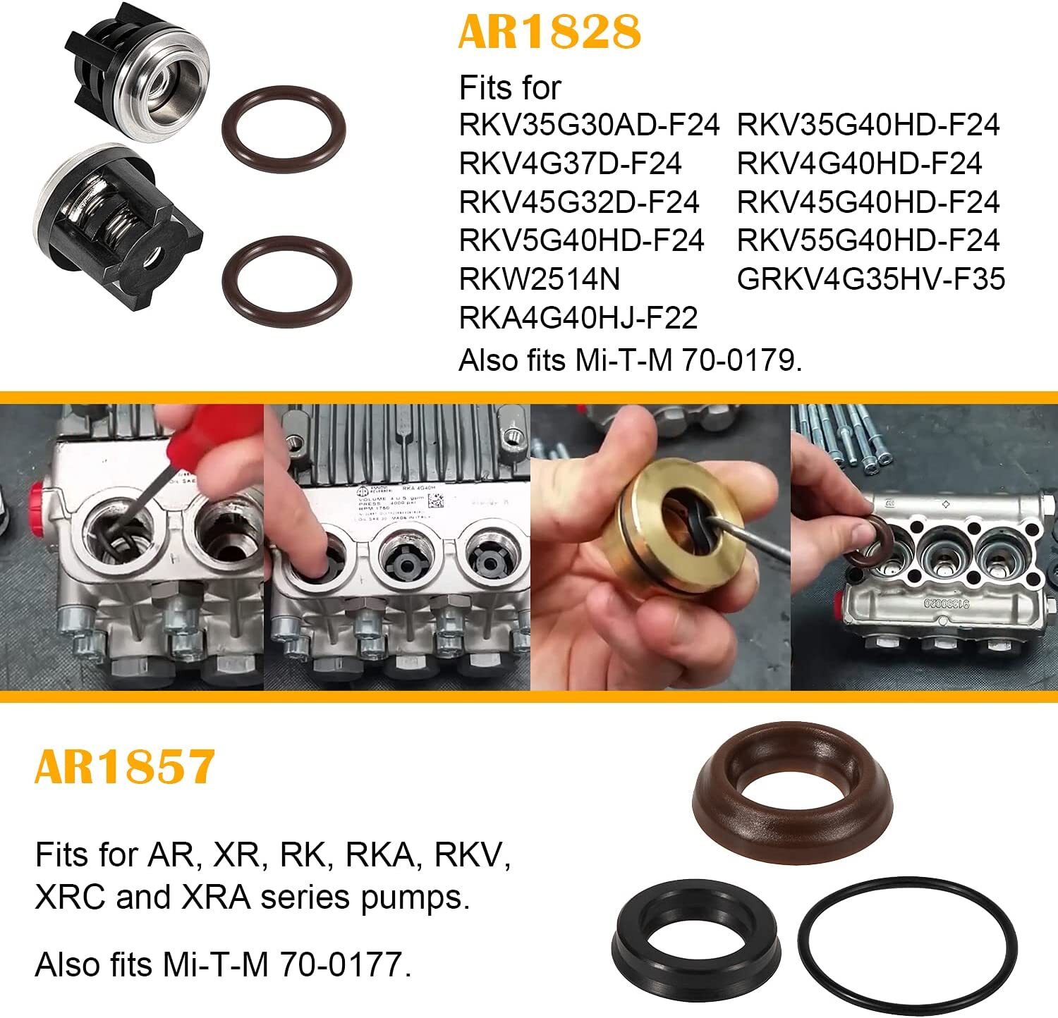 AR1828 Pump Check Valves Kit & AR1857 Pressure Washer Packing Kit For