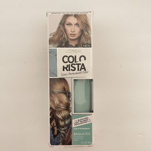 L'Oreal Colorista Semi Perm Color Aqua 700 4oz Vegan New L'Oreal Colorista Semi Perm Color Aqua 700 4oz Vegan New