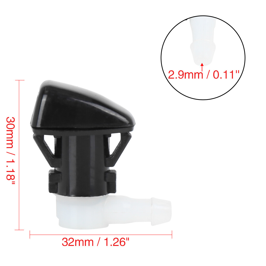 2pcs 68269108AA Windshield Washer Nozzle Sprayer 1 Hole for Dodge