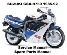 SUZUKI GSXR 750 1985-92 Owner Service Workshop Repair Parts Manual in PDF files