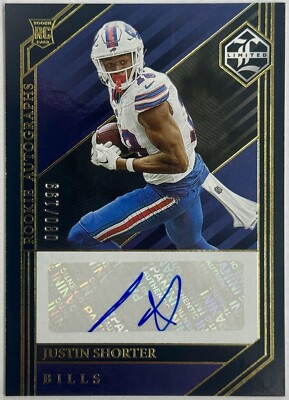 2023 Panini Limited Justin Shorter Rookie Autograph 80/199 #233 Buffalo Bills