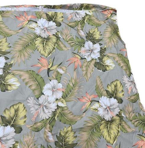 David Textiles Fabric 4 Yards (Almost) Tropical Flowers Floral Hawiian Green - Picture 4 of 11