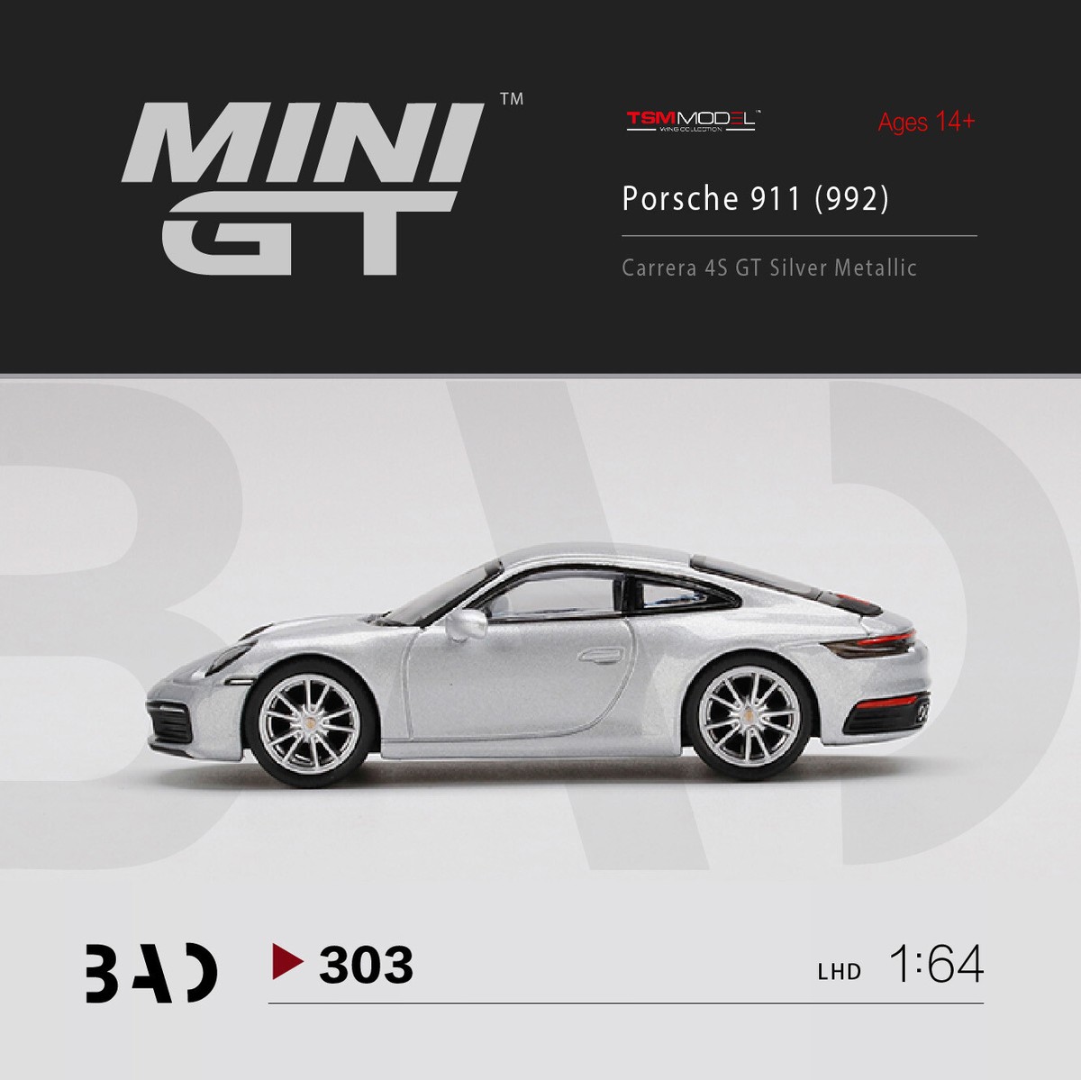 ミニカー Porsche 911 Carrera 4 GTS 2021 Silver ミニカー Porsche 911 Carrera 4 GTS 2021 Silver 1/43