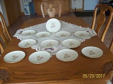 Thomas Germany Rosenthal Porcelain Vintage 12 Luncheon Plates Autumn Leaf Design