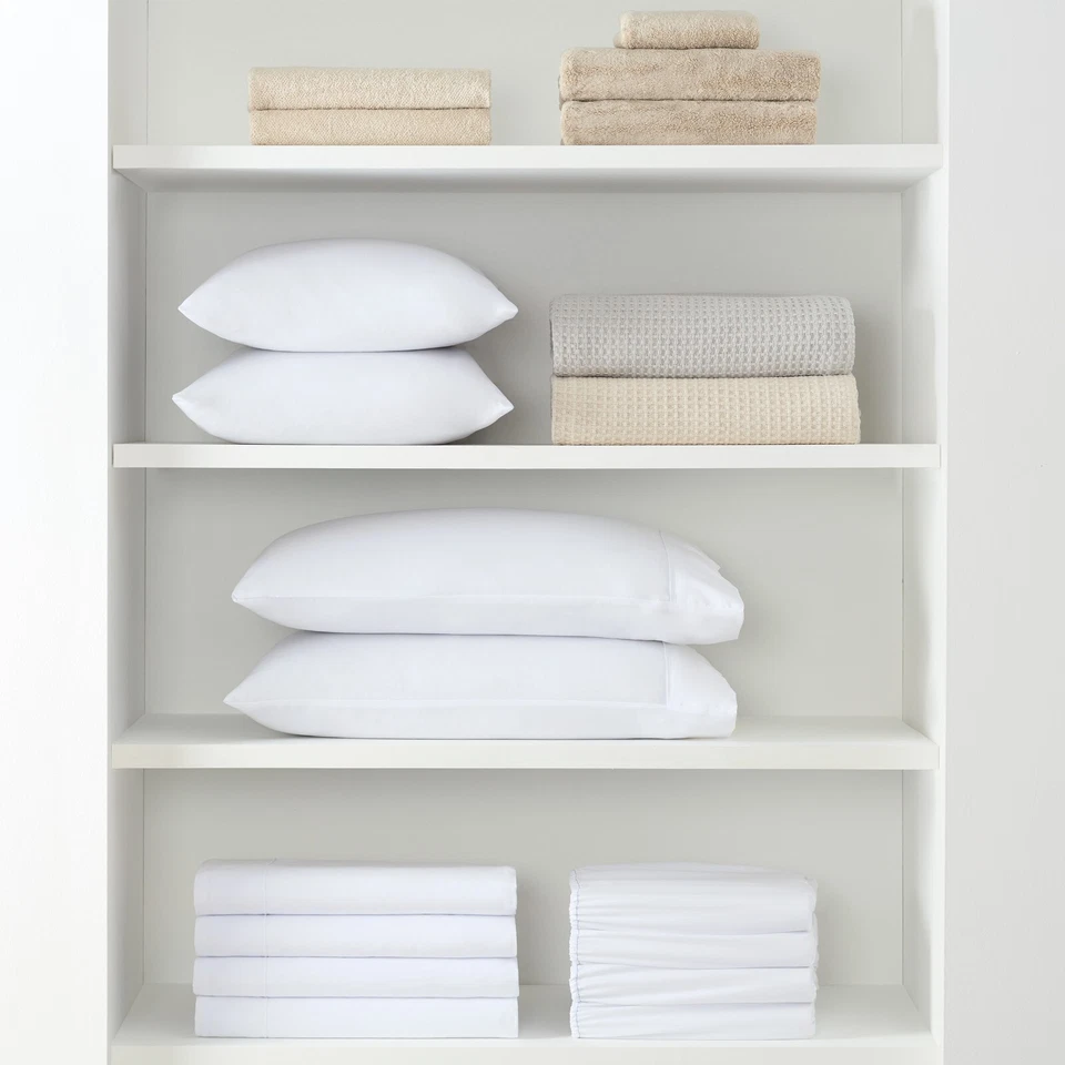 Microfiber Flat Bed Sheets (6 Pack), Color and Size Options, Color Coded Hem - Image 4 of 4