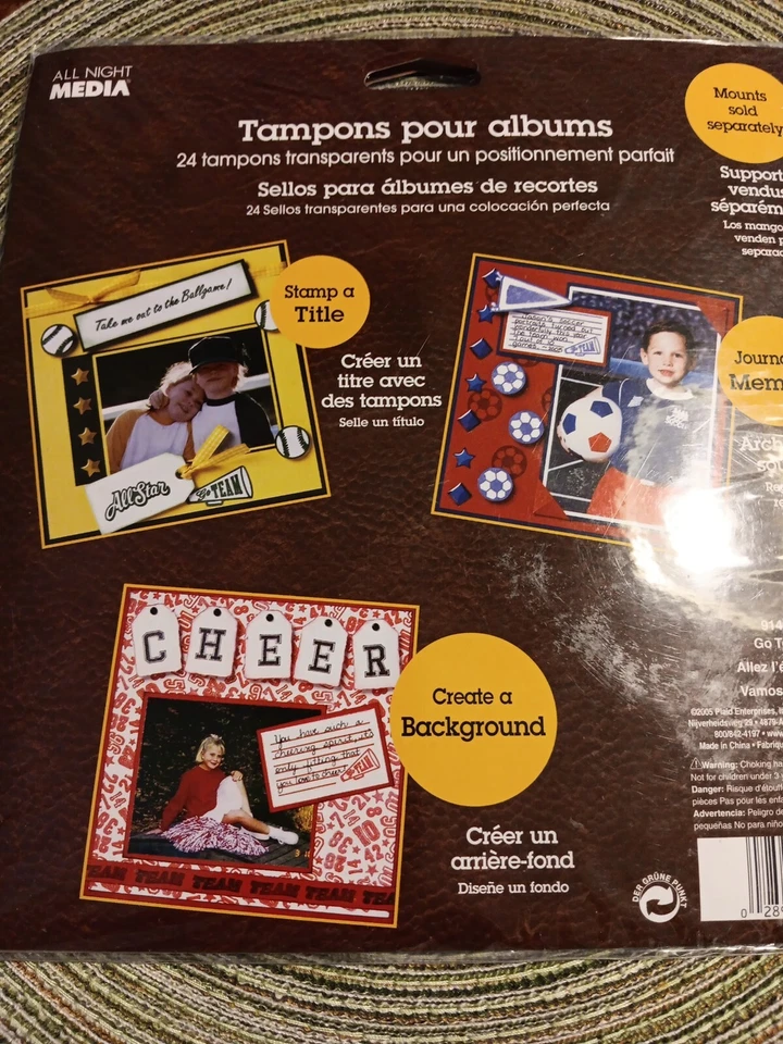 Novos selos de scrapbooking 24 selos esportivos transparentes desmontados mídia noturna toda - Imagem 3 de 4