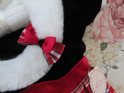 NWT Black Velvet Velour Red Tartan Party Occasion Dress Age 2-3 JONAMICHELLE USA - Picture 6 of 10