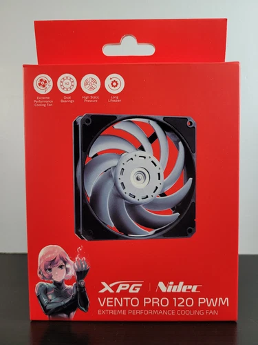 ADATA XPG VENTO PRO 120 12cm PWM Case Fan 900-2150 RPM Dual Bearings