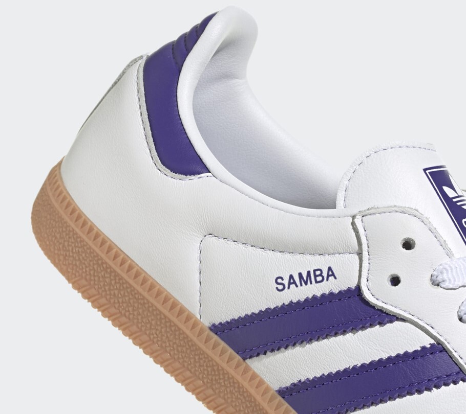 スニーカー ADIDAS Samba Original Women's IF6514 Adidas originals Women's SAMBA Sneakers WHITE PURPLE GUM