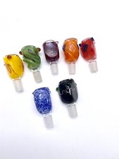 Color Size 14mm Male Glass Tobacco Smoking Bowl Water ASSORTED DESIGN  COLORS