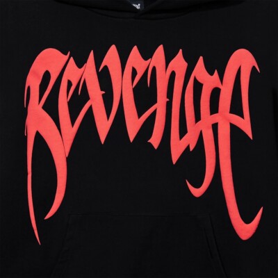 REVENGE KILL HOODIE BLACK RED XXXTENTACION SIZE MEDIUM PUFF PRINT