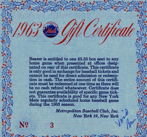 Original N.Y. Mets Weihnachtsgeschenk Broschüre 1962 mit Faksimile Autogrammen EX-RAR! - Bild 4 von 5