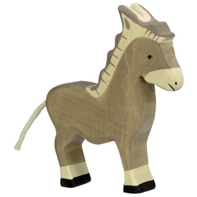 Holztiger 80046 Donkey 10 Cm Wooden Figures Series Farmland