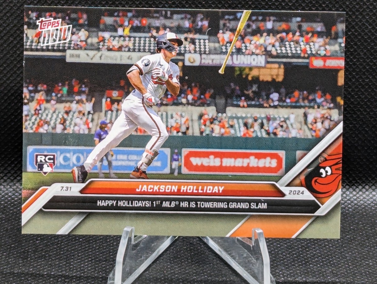2024 MLB TOPPS NOW JACKSON HOLLIDAY CARD 498 1st HR GRAND SLAM RC 