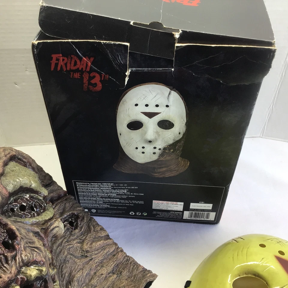 Rubies 2 Pc  Deluxe Jason Voorhees Overhead Latex Mask  Friday the 13th w/ Box - Image 4 of 4
