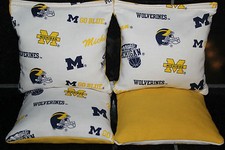 MICHIGAN WOLVERINES CORNHOLE BEAN BAGS Baggo Toss Tailgate Game 4 ACA Reg. Bags