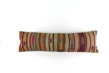 Long Kilim Pillow Cover 12x42 Vintage Ethnic Decorative Kilim Lumbar 4076