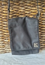 Kookai borsa a tracolla donna nylon nero logo dettagli argento tasche interne