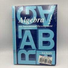 ALGEBRA 1/2 BY JOHN SAXON (HC, 3RD ED)- TEXTBOOK & HOMESCHOOL PACKET-NEW SEALED