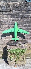 Vintage Cast Metal Green Aeroplane Coat Hanger Childs Room Retro