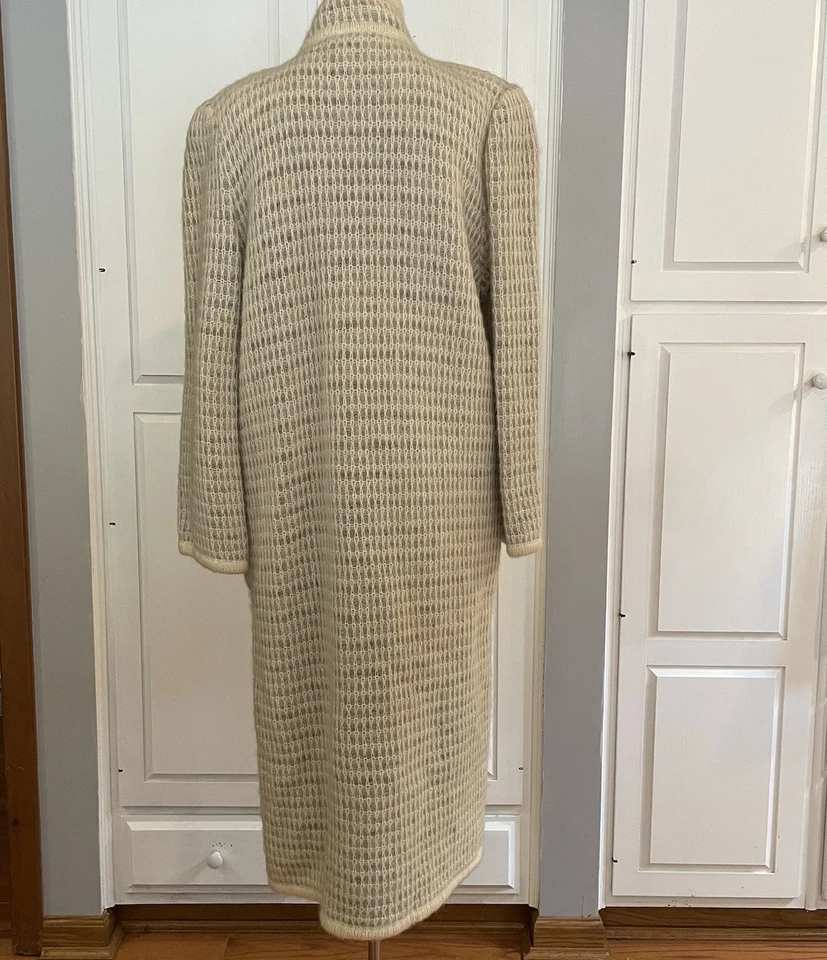 Abrigo Suéter De Colección IB Difusión Mohair Mezcla Lana Para Mujer Talla Grande Boho Retro Foto 4 de 4