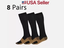 (8 pairs) Compression Socks Stockings Graduated Support Men's Women's S-XXXL