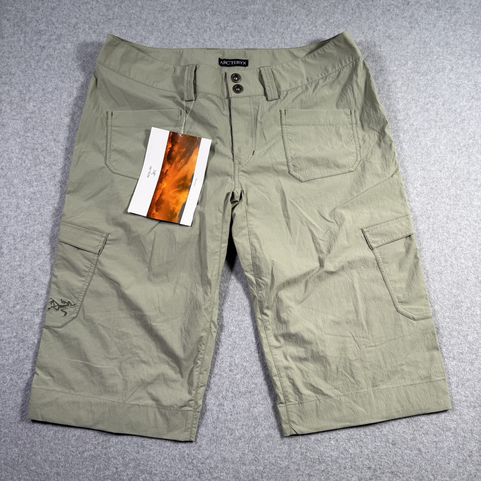Arc'teryx Pantaloncini Lunghi 12 Rampart Tasche Cargo Minerali Ultraleggeri Escursionismo Donna