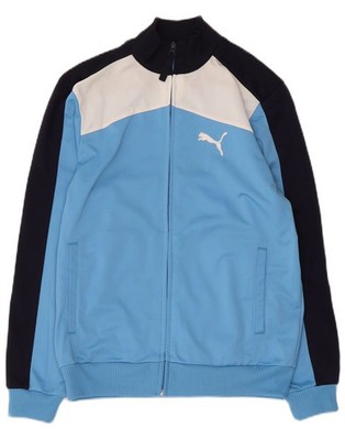 Puma Mädchen Trainingsanzug Oberteil Jacke 11-12 Jahre blau Colourblock Polyester AV06