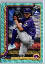 2025 Topps Pro Debut #PDC-159 Charlee Soto Chrome Aqua Wave Refractor #/75