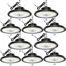 10PACK 150W UFO LED High Bay Light with Motion Sensor Smart High Bay LED Light