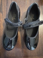 Stelle Women s Black Patent Mary Jane Tap Dance Shoes w/ Metal Tap Plates