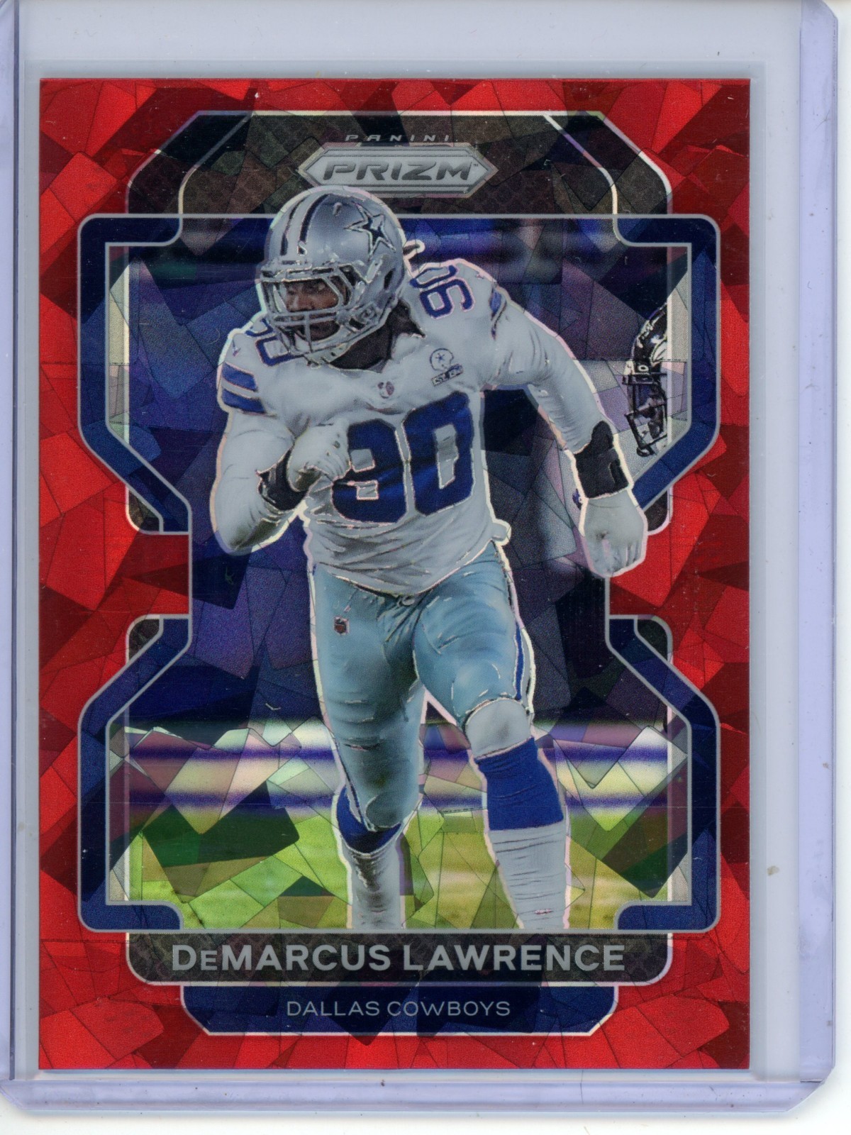 2021 Panini Prizm - #244 DeMarcus Lawrence Red Ice Prizm Dallas Cowboys