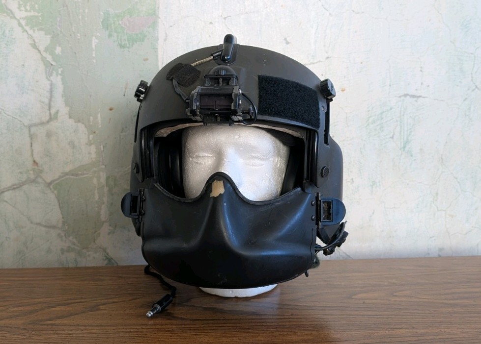 Tested Functional Gentex Hgu-56 Helicopter Pilot Flight Helmet Sz