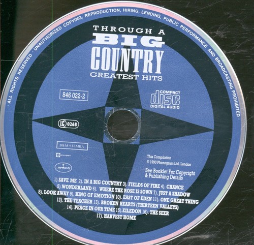 Big Country Through A Big Country CD Europe Mercury 8460222 - Picture 3 of 3