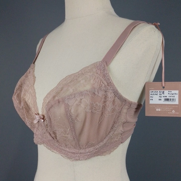Panache Ana Plunge Womens Bra Size 10E Vintage Stretch Lace Powermesh Lingerie - image 2 of 4