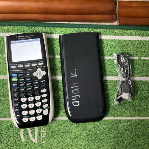 Texas Instruments TI-84 Plus C Silver Edition Graphing Calculator w/Cover TESTED