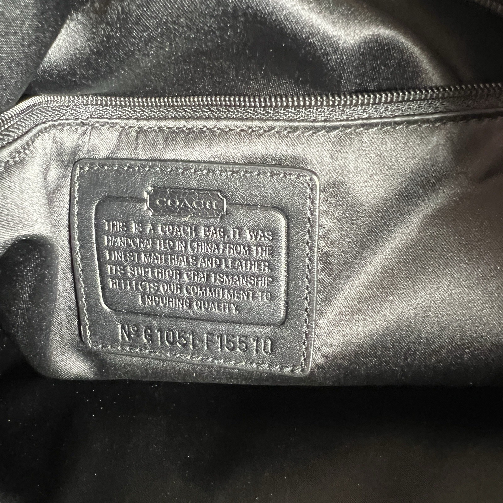 Coach Ashley Signature Sateen Carryall Tote Purse Y2K Black F15510  Authentic” thumbnail 9