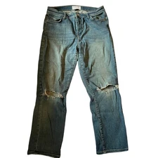 Current / Elliott Women's Size 29 Medium Wash Distressed Blue Jeans
