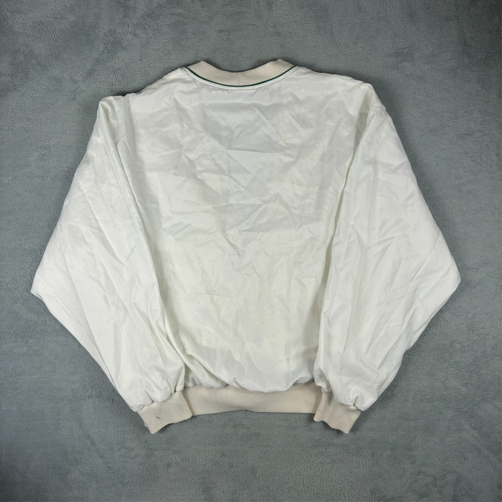 Vintage Lacoste Chemise 1980's White Shell Tennis Size 5 / Large Cardigan Jacket image 7