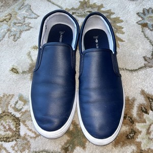 Lacoste Espelette SRM Loafers Mens 9.5 Navy Blue Canvas Espadrille Slip On Shoes Lacoste | Shoes | Lacoste Blue Slipon Loafers Comfortable  main image 2