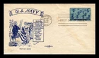 DR JIM STAMPS US COVER WORLD WAR II NAVY FDC SCOTT 935 PENT ARTS CACHET