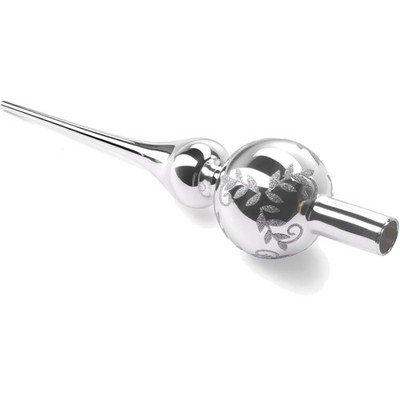Christmas Tree Topper Glass Silver, Christmas Tree Topper, 26 cm Mouth-Blown ...