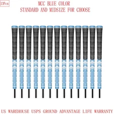13PCs Golf Grip Golf Club Grip MCC Carbon Yarn Anti-Slip Golf Grips Rubber Blue
