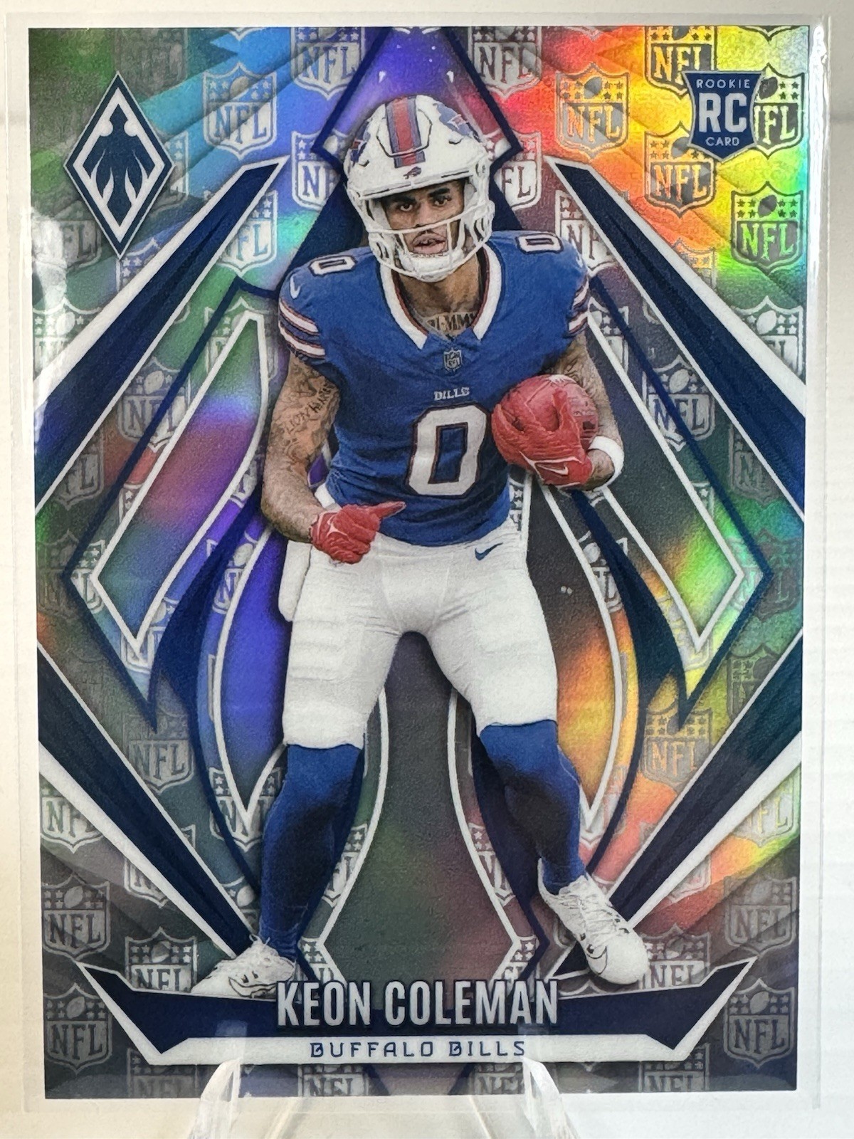 2024 Panini Phoenix Keon Coleman RC #213 Silver NFL Shield SSP #'ed 063/150