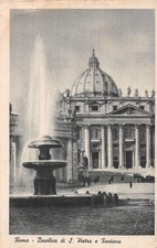 ITALY ROME BASILICA DI SAN PIETRO E FONTANA
