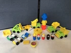 Vintage Fisher Price Little People Lot - Figures Chairs Vehicles.