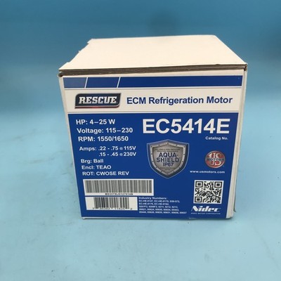 New Nidec EC5414E Rescue EC5414N ECM Ref Motor 4-25 Watt 115-230V 1550/1650 RPM