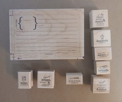 Stampin  Up! ~ FROM THE KITCHEN OF ~ Recipes - Complete Set Wood Mounted Stamps