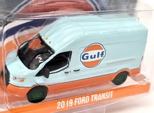 Greenlight 1/64 Ford Transit 2019 Hightop Van Gulf Oil CHASE Version Model