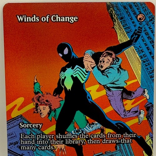 MTG Winds of Change Marvel Eternal Foil Spider-Man 0030 Sorcery Red Card